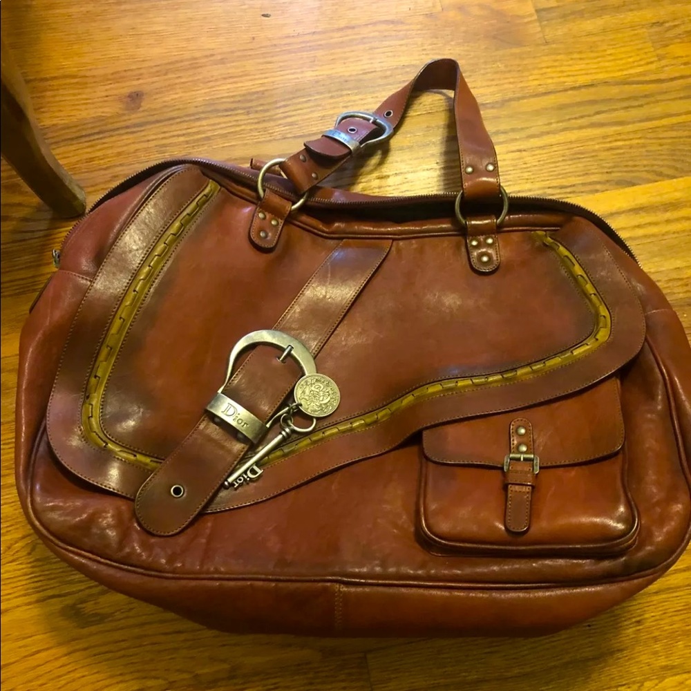 Christian Dior Gaucho bag,xl size  18 x 13 Preowned condition